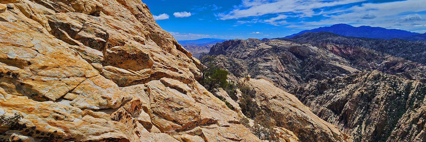 indecision-peak-summit-nevada-05-19-2025-017 Rounding West Summit. Route is Wider Than it Looks at First. | Indecision Peak Summit | Rainbow Mountain Wilderness, Nevada