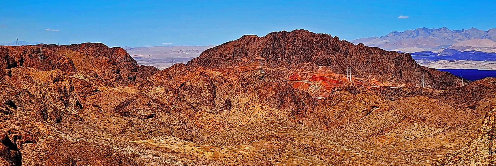 black-canyon-overlook-loop-nevada-02-06-2025-35 Zoom in on Rough Peak. Goldstrike Canyon is Just Over Near Ridgeline | Black Canyon Overlook Loop | Lake Mead NRA, Nevada