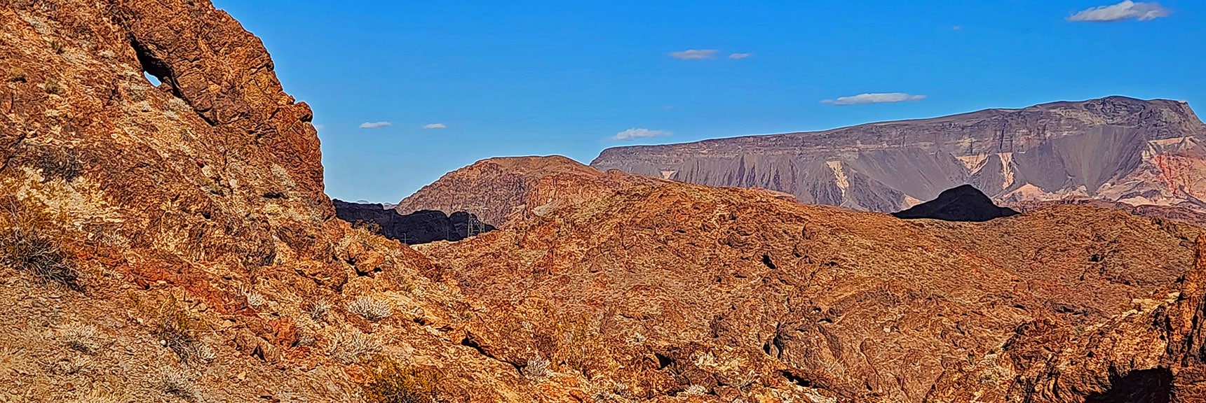 black-canyon-overlook-loop-nevada-02-06-2025-45 Fortification Hill. Hoover Peak Just to the Left | Black Canyon Overlook Loop | Lake Mead NRA, Nevada