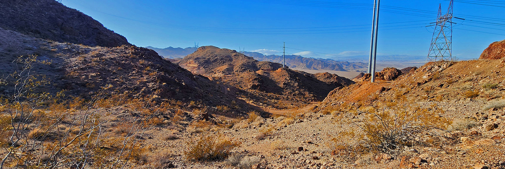 black-canyon-overlook-loop-nevada-02-06-2025-51 Arrival on Goldstrike Pass Rd. Turn Right, Descend Back to Trailhead. | Black Canyon Overlook Loop | Lake Mead NRA, Nevada
