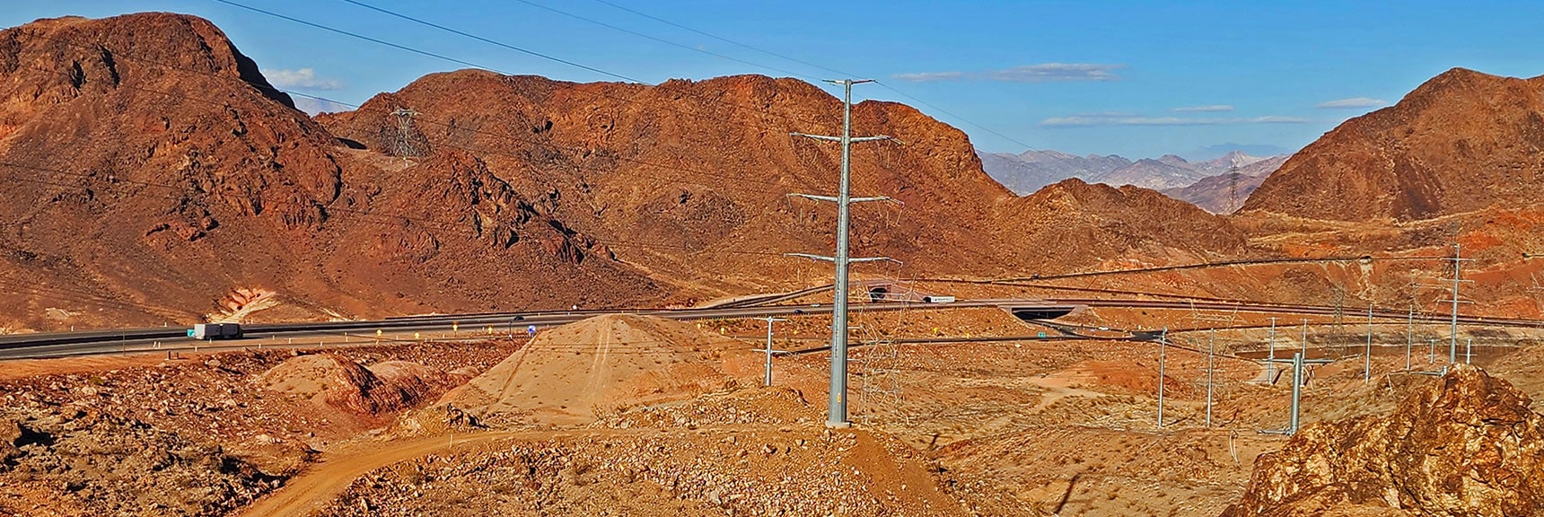 black-canyon-overlook-loop-nevada-02-06-2025-53 Hwy 11 at Goldstrike/Hoover Dam Exit Overpass Below | Black Canyon Overlook Loop | Lake Mead NRA, Nevada