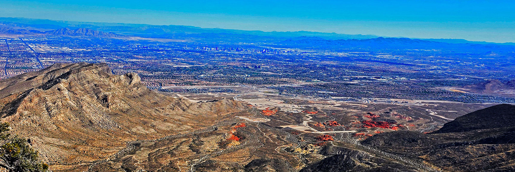 la-madre-peak-east-nevada-10-17-2025-027a Another View Across Little Red Rock Toward South Vegas Valley & Strip | East La Madre Peak | La Madre Mountains Wilderness, Nevada