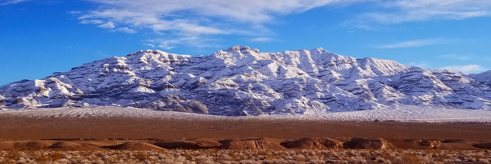 Gass Peak Snowcapped, Las Vegas, Nevada