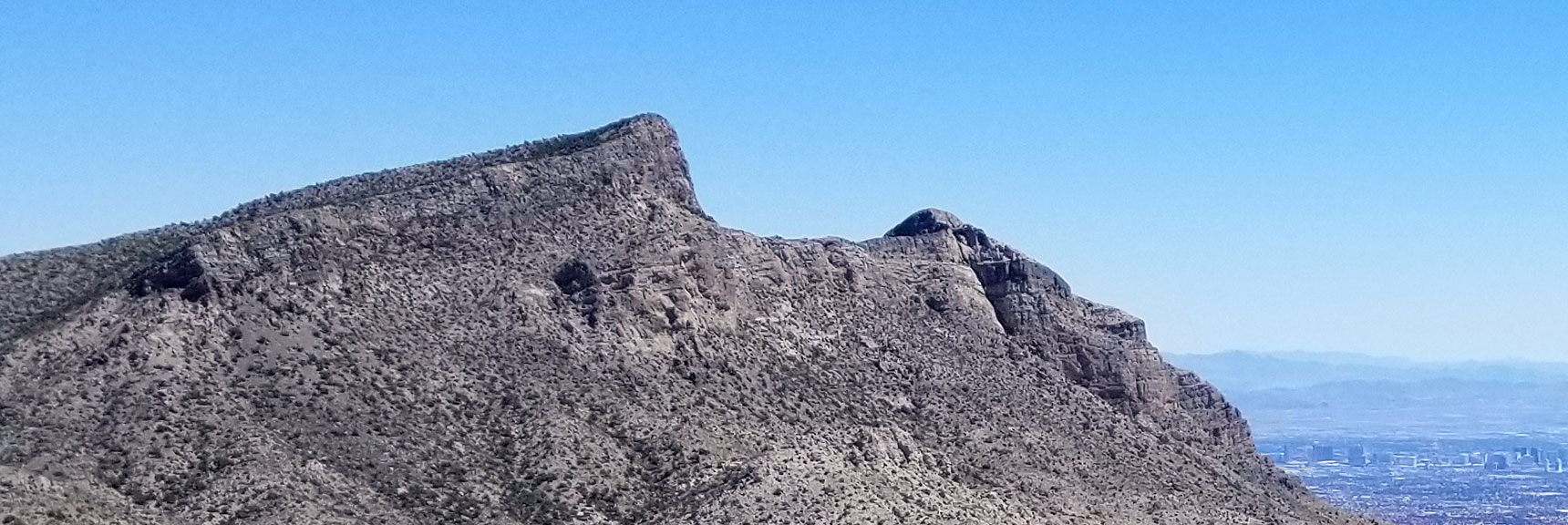 Damsel Peak Viewed from Keystone Thrust About 7800ft in La Madre Mountain Wilderness, Nevada