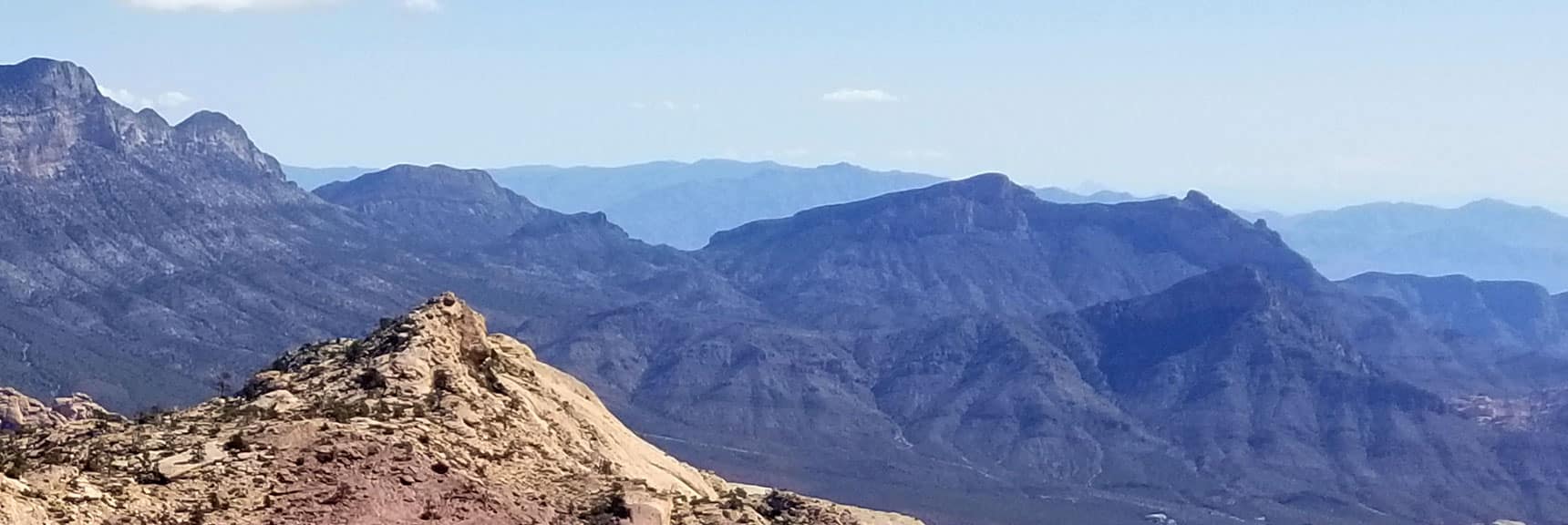 Damsel Peak Viewed from Goat Rock (North Peak) Summit, Red Rock Park, Nevada