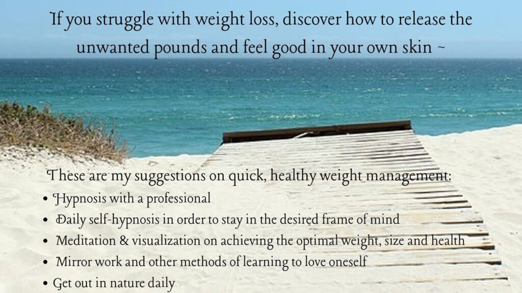 Permanently Transform Your Weight Through Hypnotherapy, Loya Riggan, CH, Hypnotherapist & NLP Practitioner, owner of Dynamic Mindset Hypnosis in Las Vegas, Webinar in Achieving Your Optimal Health Series, Slide 010