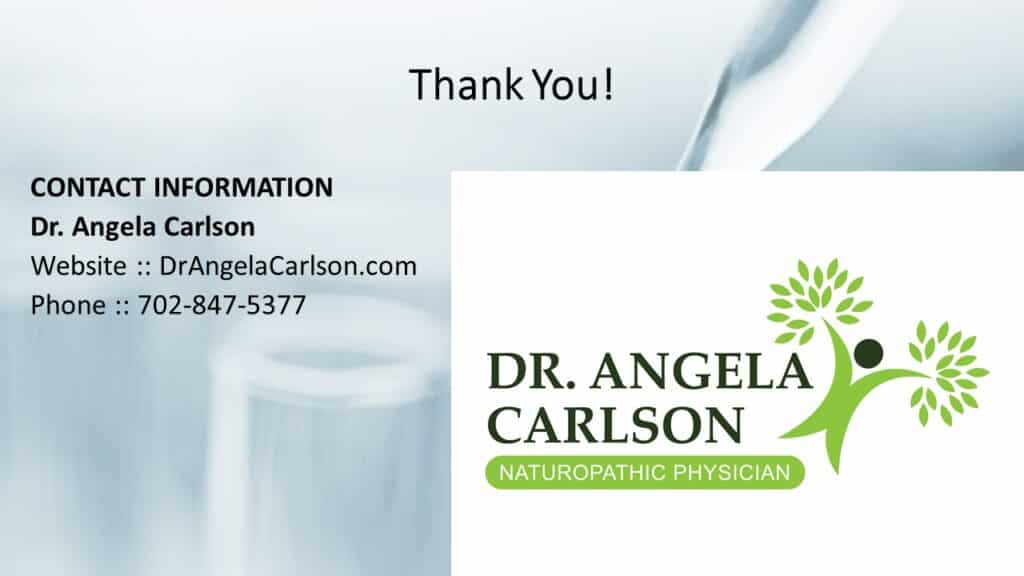 Which Labs Are Essential, Webinar by Dr. Angela Carlson, ND, in the series Achieving Your Optimal Health, Las Vegas, Nevada