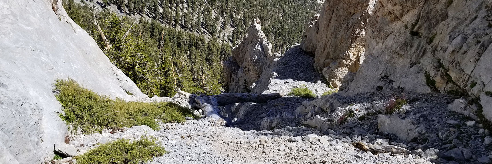 Heading Back Down Mummy's False Summit Approach Canyon, Nevada