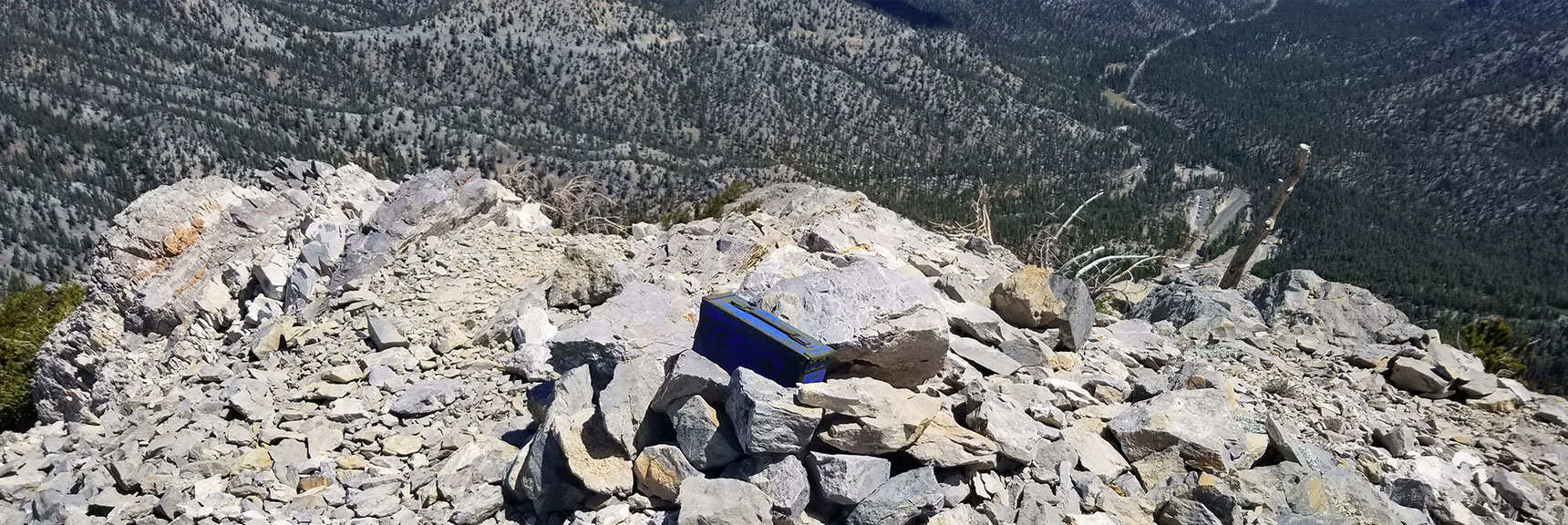 Summit Box on Lee Peak in Kyle Canyon, Spring Mountains, Nevada Slide 001