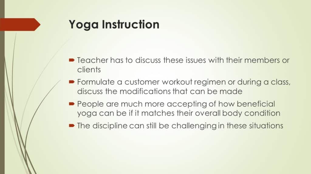 Customized Yoga Practice by Denise Tropea, Webinar in the Series "Achieving Your Optimal Health" Slide 12
