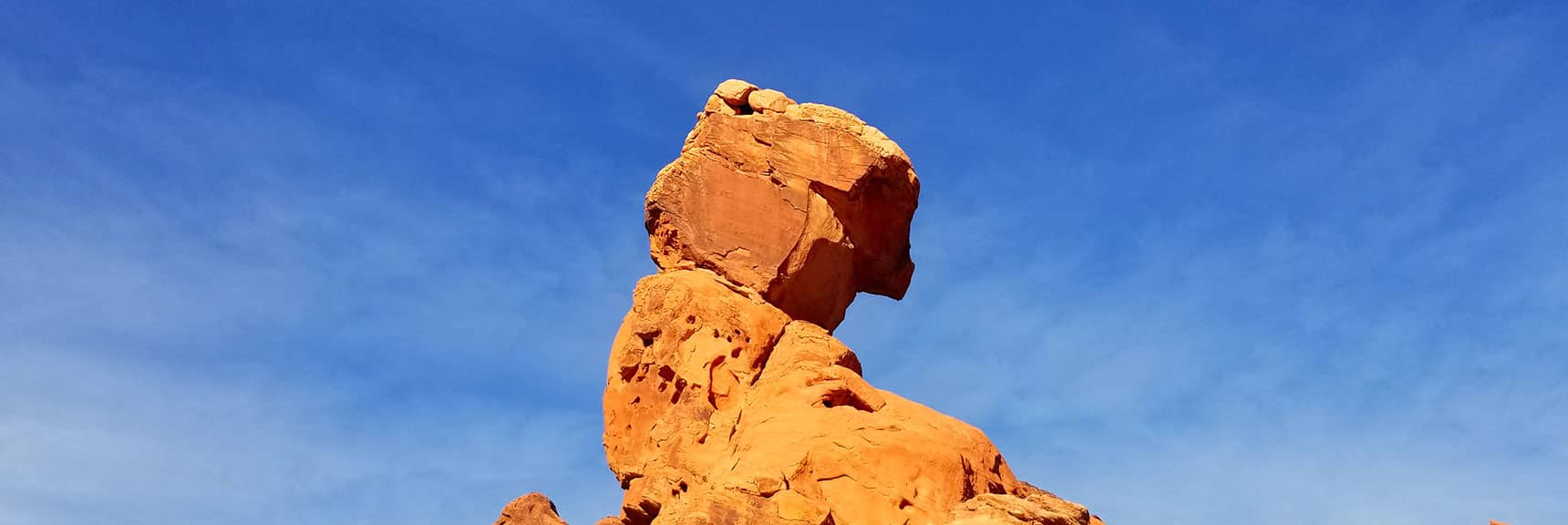 Approaching Balancing Rock in Valley of Fire State Park, Nevada