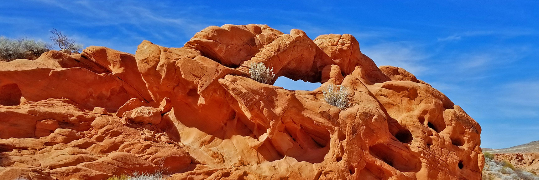 Natural Arch on Natural Arches Trail in Valley of Fire State Park, Nevada