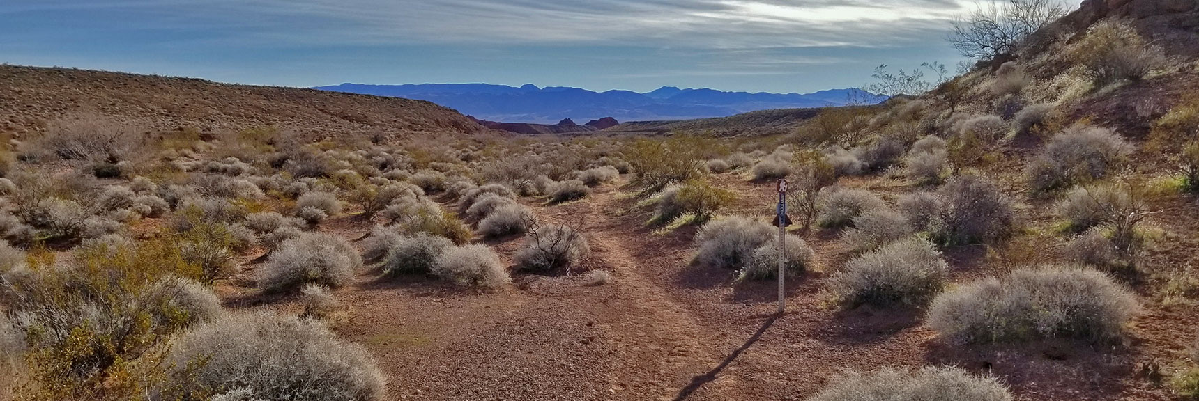Traveling East Above Wash on Old Arrowhead Trail in Valley of Fire State Park, Nevada