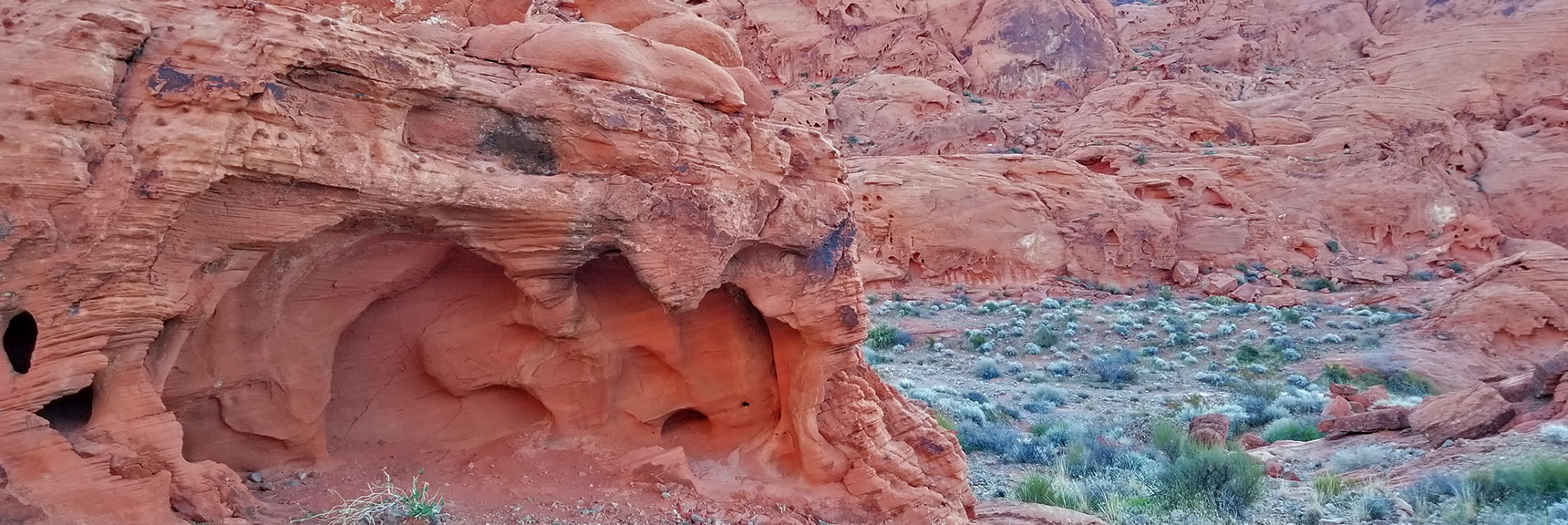 Bizarre Rock Formations in the Pass on Prospect Trail in Valley of Fire State Park, Nevada