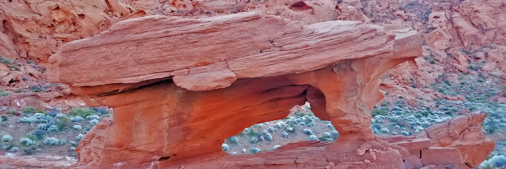 Bizarre Rock Formations in the Pass on Prospect Trail in Valley of Fire State Park, Nevada