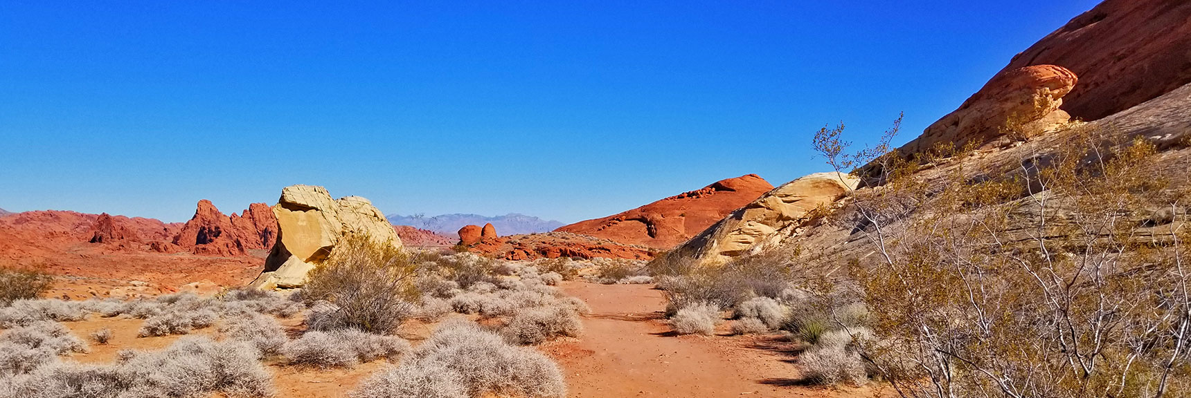 Rounding the Final Corner on White Domes Loop Trail in Valley of Fire State Park, Nevada