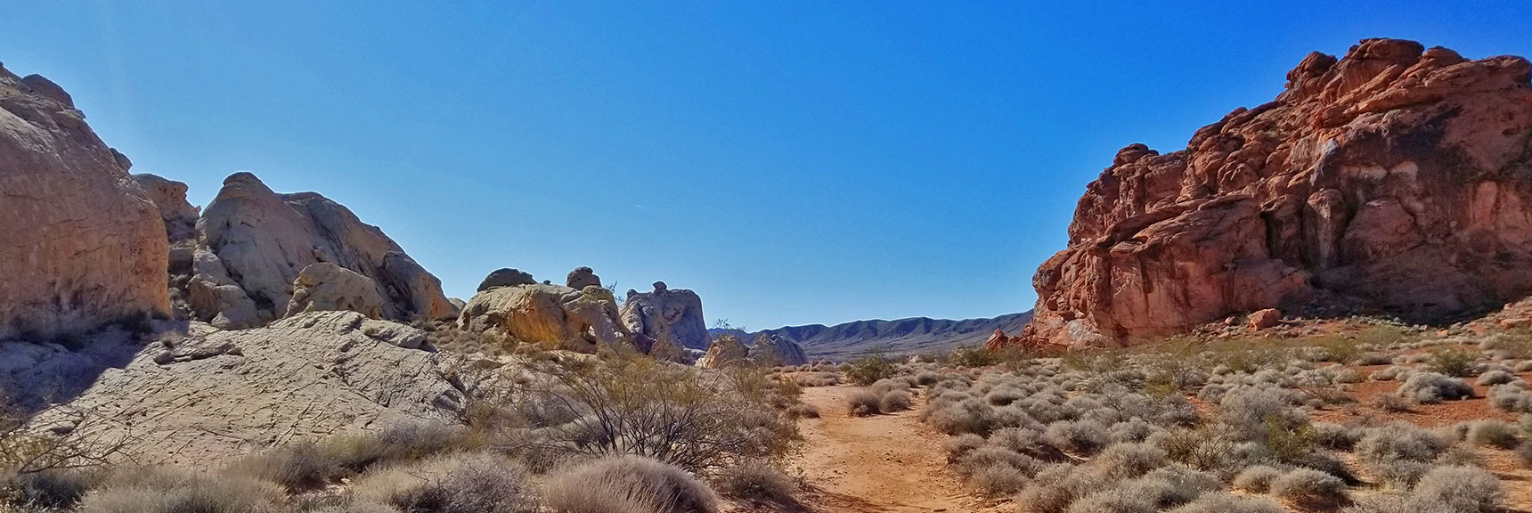 Looking Back on the White Domes Loop Trail in Valley of Fire State Park, Nevada