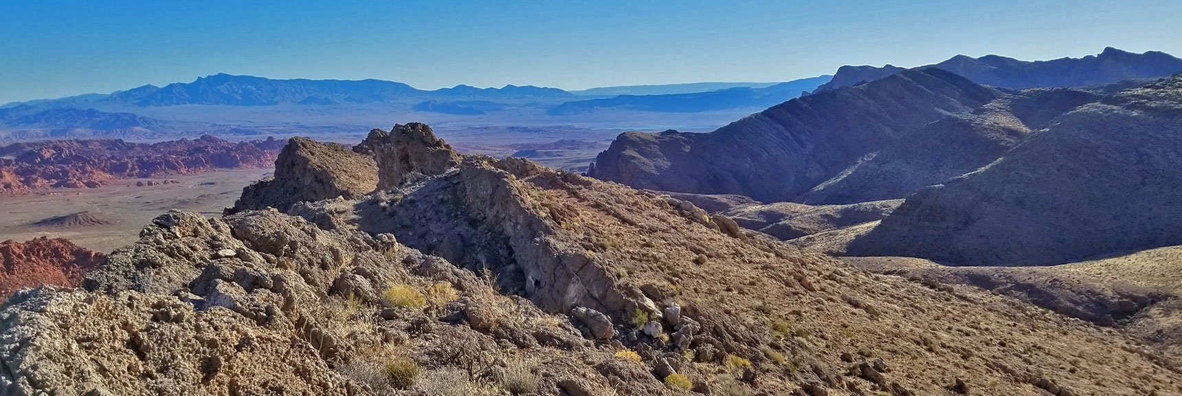 View Over the Cliff on the Second Northern Ridge System in the Muddy Mountains Wilderness, Nevada