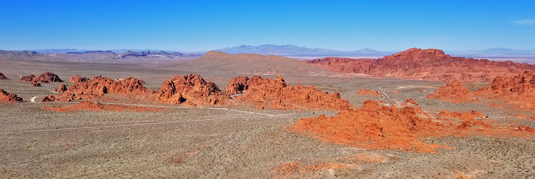 Beehives, Pinnacles Loop and Prospect Trail Areas | Valley of Fire State Park, Nevada Panorama