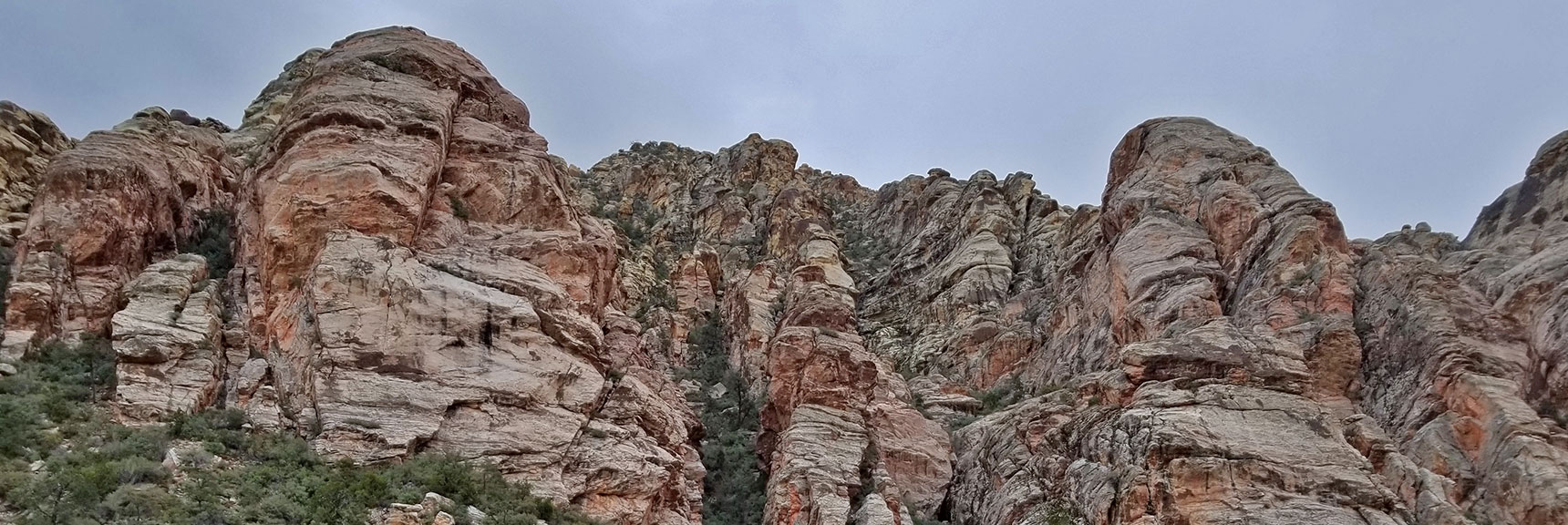 Rugged Area of White Rock Mountain from White Rock Mountain Loop in Red Rock Park, Nevada