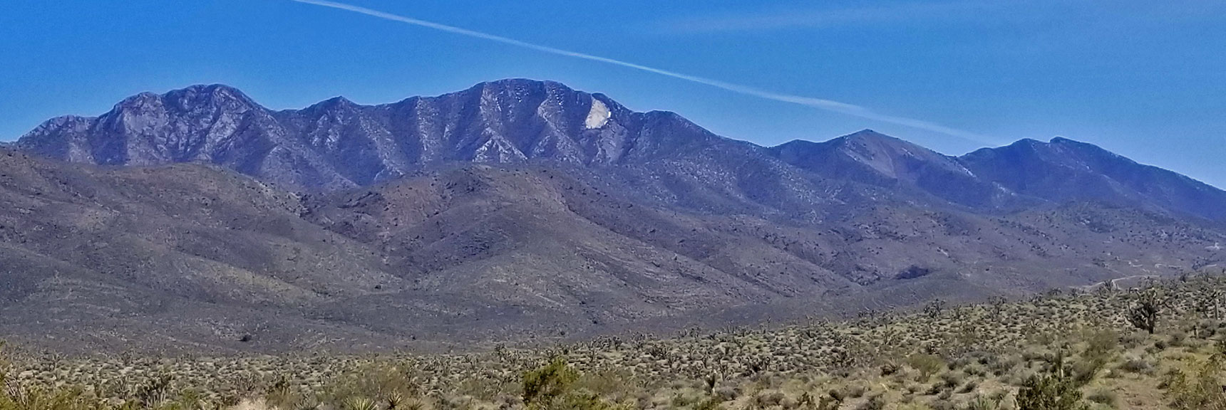 La Madre Mt with Devil's Slide Viewed from My Starting Point on Kyle Canyon and Harris Springs Rd, Nevada