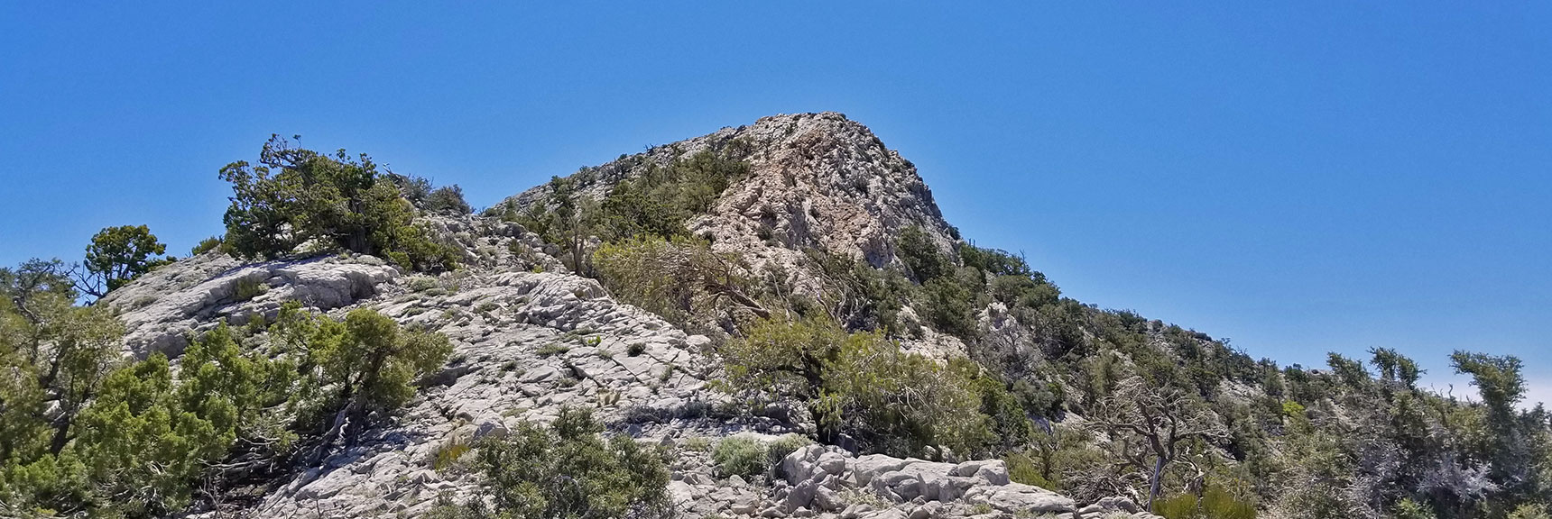 Route from Devil's Slide Summit Toward La Madre Mt. Summit - Stay Left! | La Madre Mountain Northern Approach, Nevada