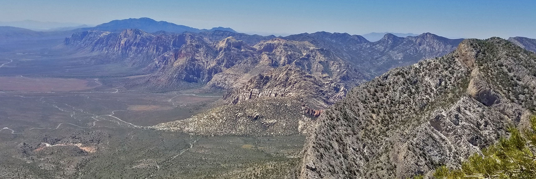 Red Rock National Park Viewed from Keystone Thrust West of El Padre Mountain, La Madre Mountains Wilderness, Nevada