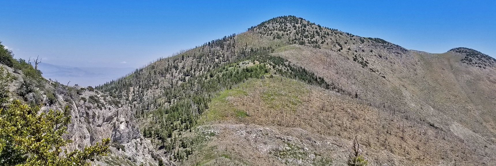 View from Griffith Peak North Ridge | Harris Mountain Griffith Peak Circuit in Mt. Charleston Wilderness, Nevada