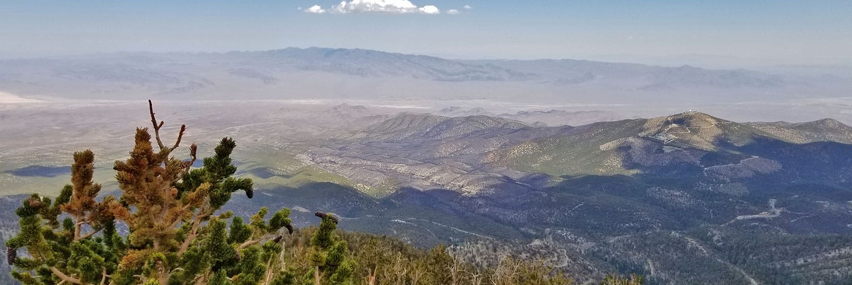 Sheep Range Viewed from Mummy Mountain's Northeastern Cliffs | Mummy Mountain NNE, Mt. Charleston Wilderness, Nevada, Slide 028