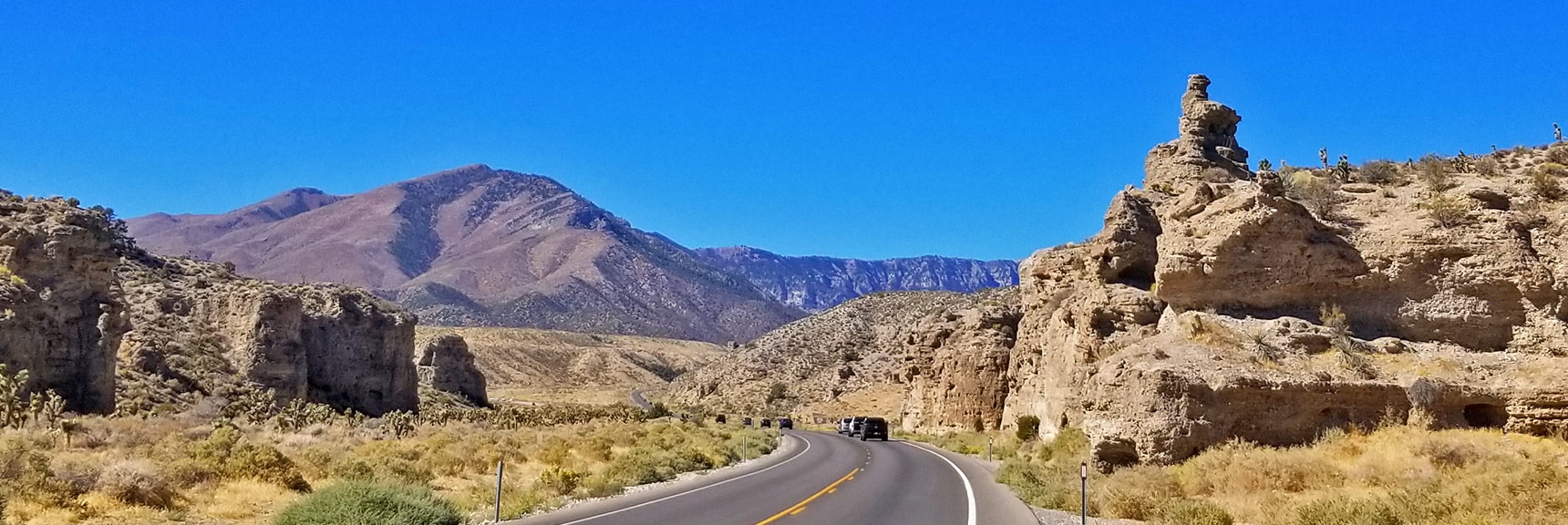 Beautiful Rock Formation, South Ridge of Kyle Canyon, Harris Mt. & Griffith Peak | Harris Springs Canyon | Biking from Centennial Hills | Spring Mountains, Nevada