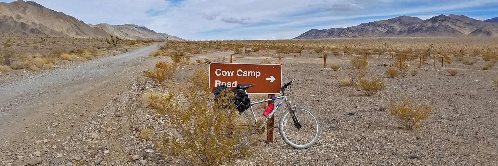 Intersection of Alamo Road and Cow Camp Road, Approach to Sheep Peak Routes | Lower Alamo Road | Sheep Range | Desert National Wildlife Refuge, Nevada