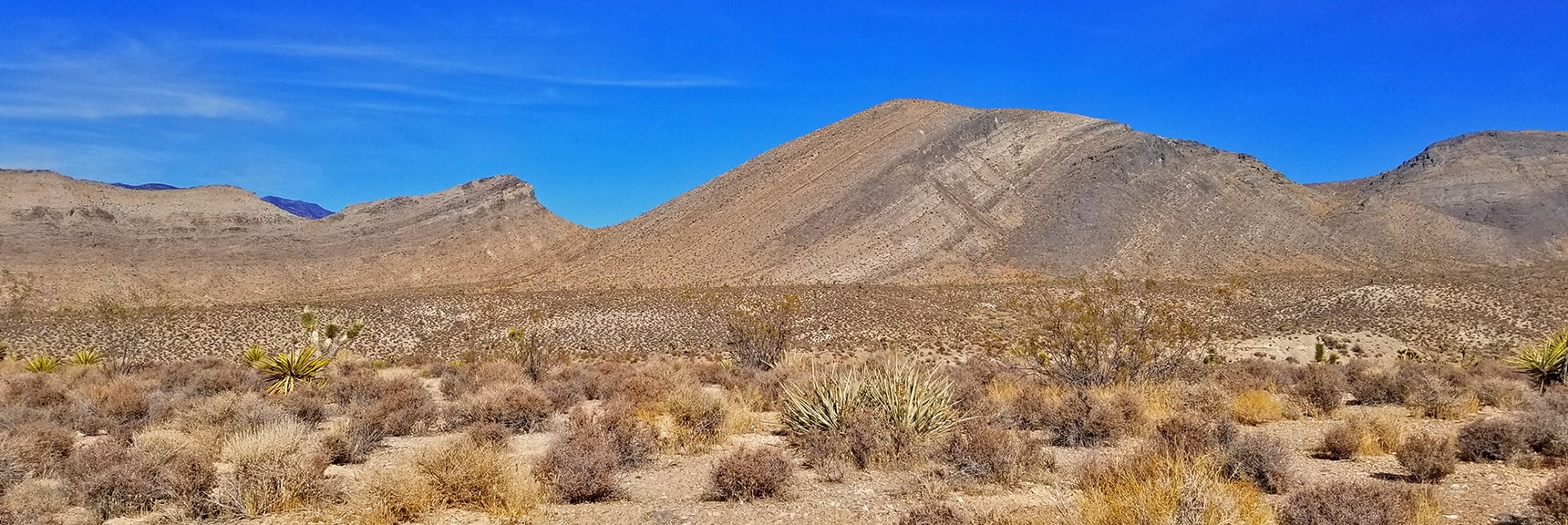 Upper Fossil Ridge and Potential Pass from Gass Peak Road Near Trailhead | Gass Peak Road Circuit | Desert National Wildlife Refuge | Nevada