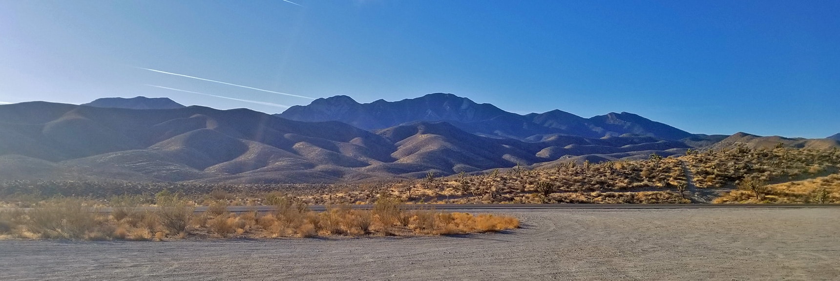 La Madre Mountain Viewed from Lower Harris Springs Rd Parking Area | Harris Springs Rd, Harris Mountain Rd | Spring Mountains Wilderness, Nevada