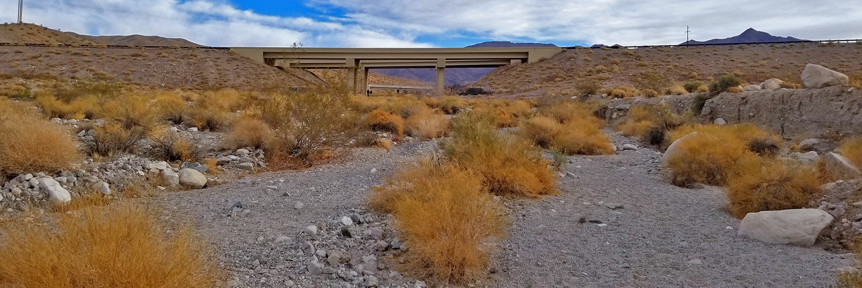 Just Crossed Under the Highway 93 Bridge Over White Rock Canyon | Arizona Hot Spring | Liberty Bell Arch | Lake Mead National Recreation Area, Arizona