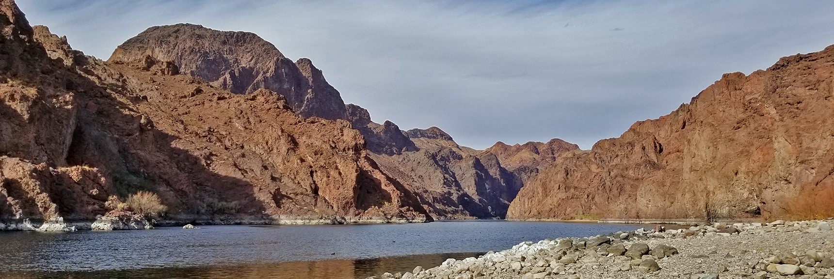 Arrival at the Colorado River at the Base of White Rock Canyon. | Arizona Hot Spring | Liberty Bell Arch | Lake Mead National Recreation Area, Arizona