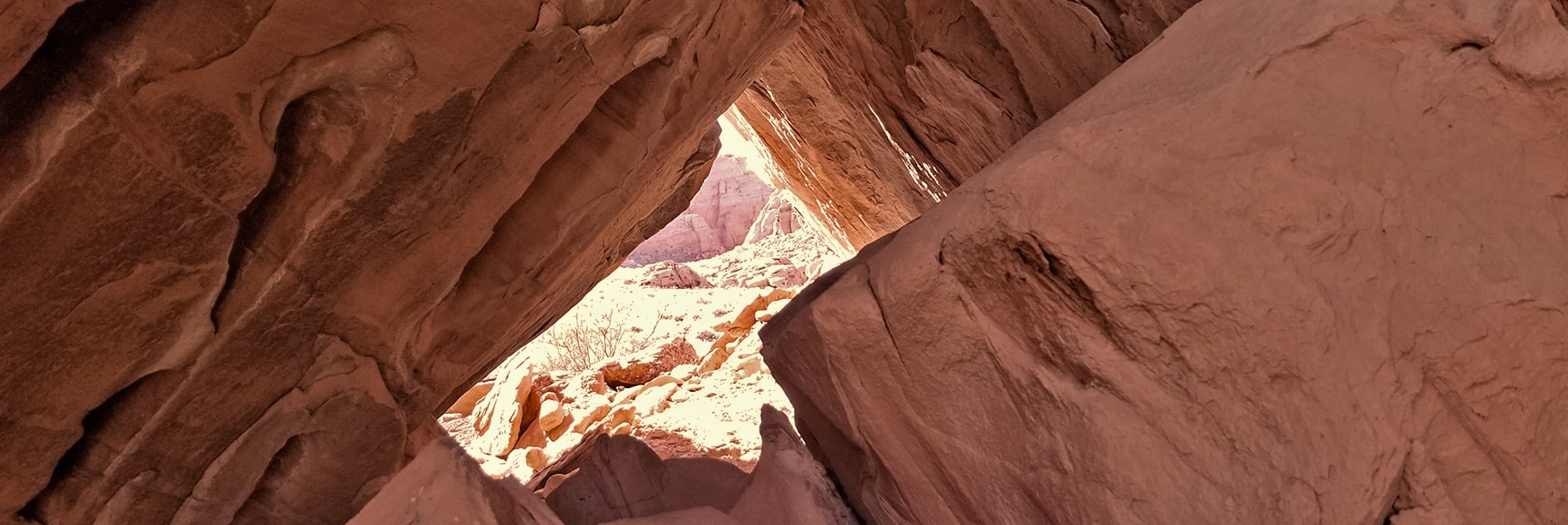Viewing the Bowl Through Intricate Rock Passages | Bowl of Fire, Lake Mead National Recreation Area, Nevada