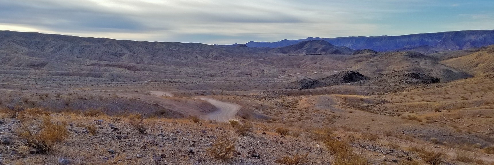 High Point View Down Kingman Wash Rd South | Fortification Hill | Lake Mead National Recreation Area, Arizona