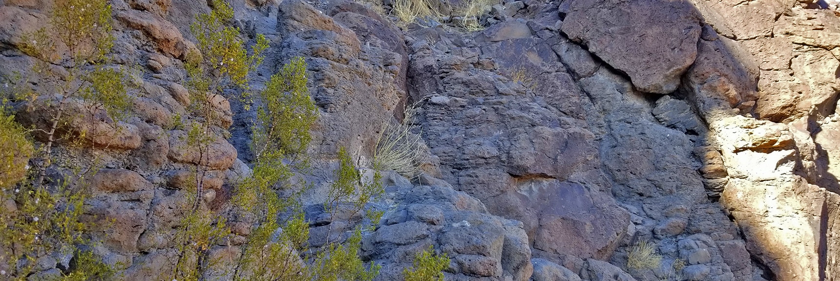 Brief 15-ft Class 3 Climb Up Lower Portion of Fortification Hill Head Wall. | Fortification Hill | Lake Mead National Recreation Area, Arizona