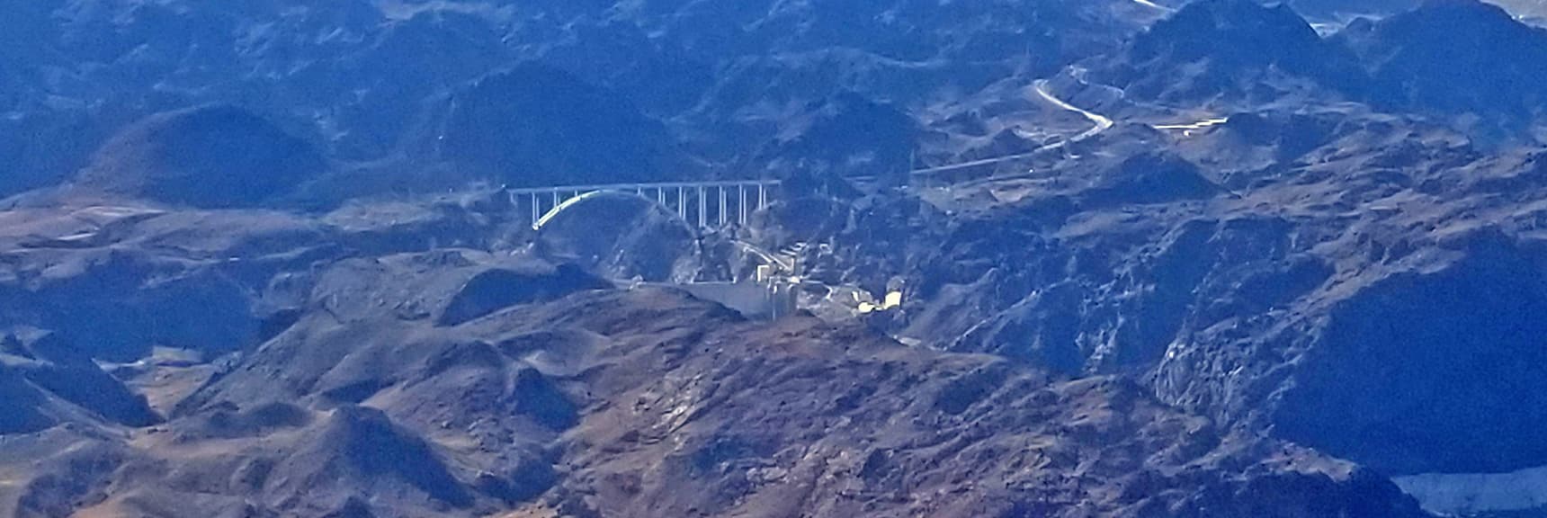 Hoover Dam and I-11 Bridge from Fortification Hill Summit | Fortification Hill | Lake Mead National Recreation Area, Arizona