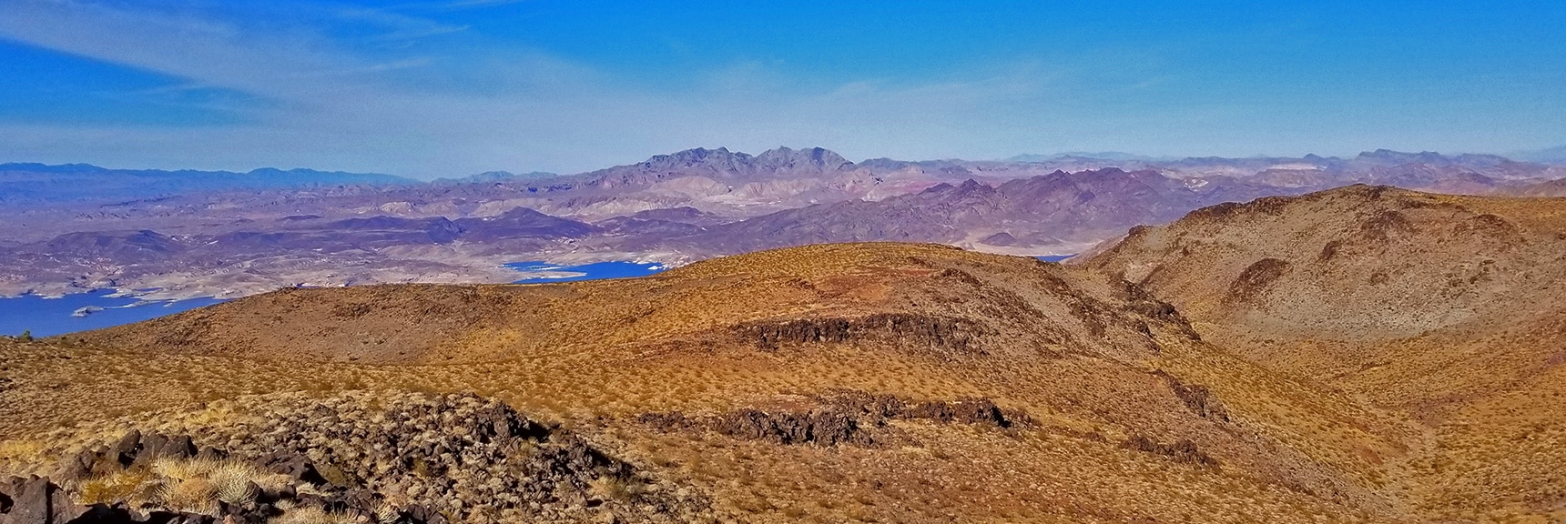 View Toward Black Mesa, Muddy Mts. and Overton from Fortification Hill Summit. | Fortification Hill | Lake Mead National Recreation Area, Arizona