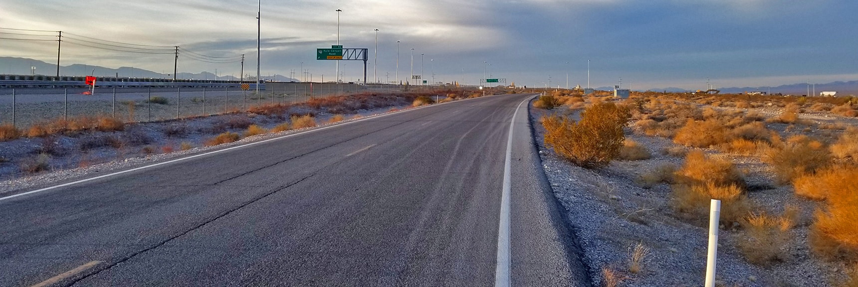 Kyle Canyon Rd Exit on 95 Viewed from Skye Point in Sunstone Estates Area | Snapshot of Las Vegas Northern Growth Edge on January 3, 2021
