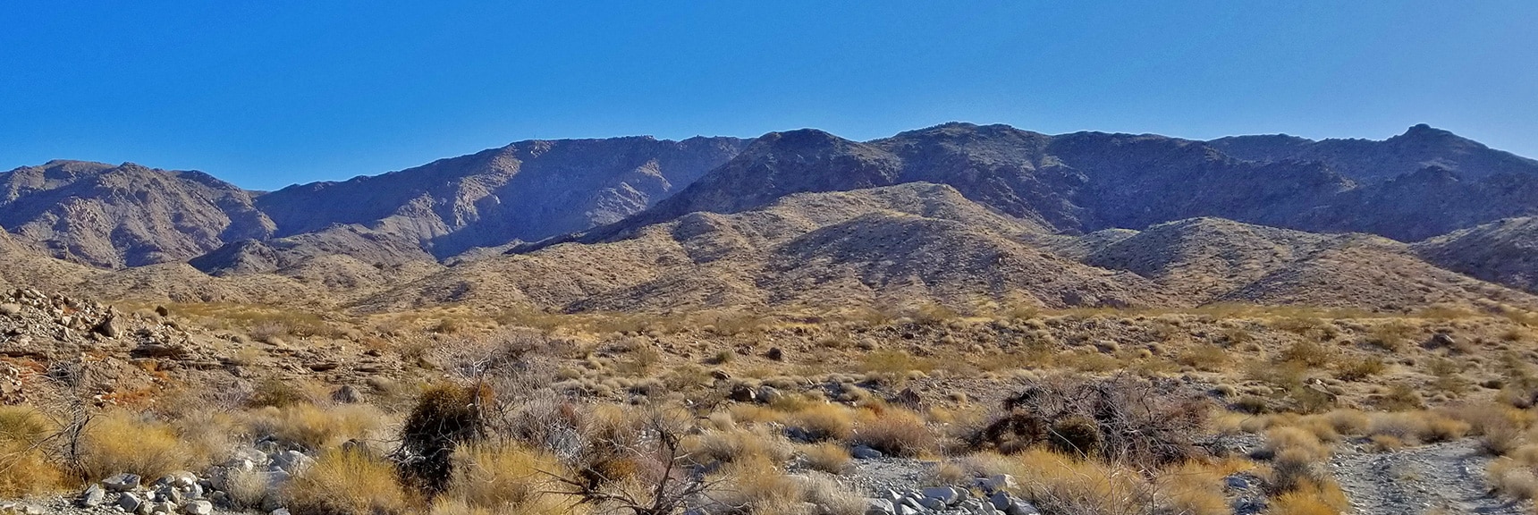 Black Mountains Upper Ridge. Note Potential Approach Ridge to Left. | Mt Wilson, Black Mountains, Arizona, Lake Mead National Recreation Area