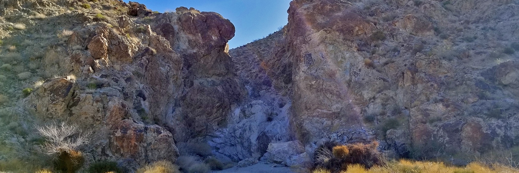 Box Canyon Barrier at Upper End of Horse Thief Canyon Road | Mt Wilson, Black Mountains, Arizona, Lake Mead National Recreation Area