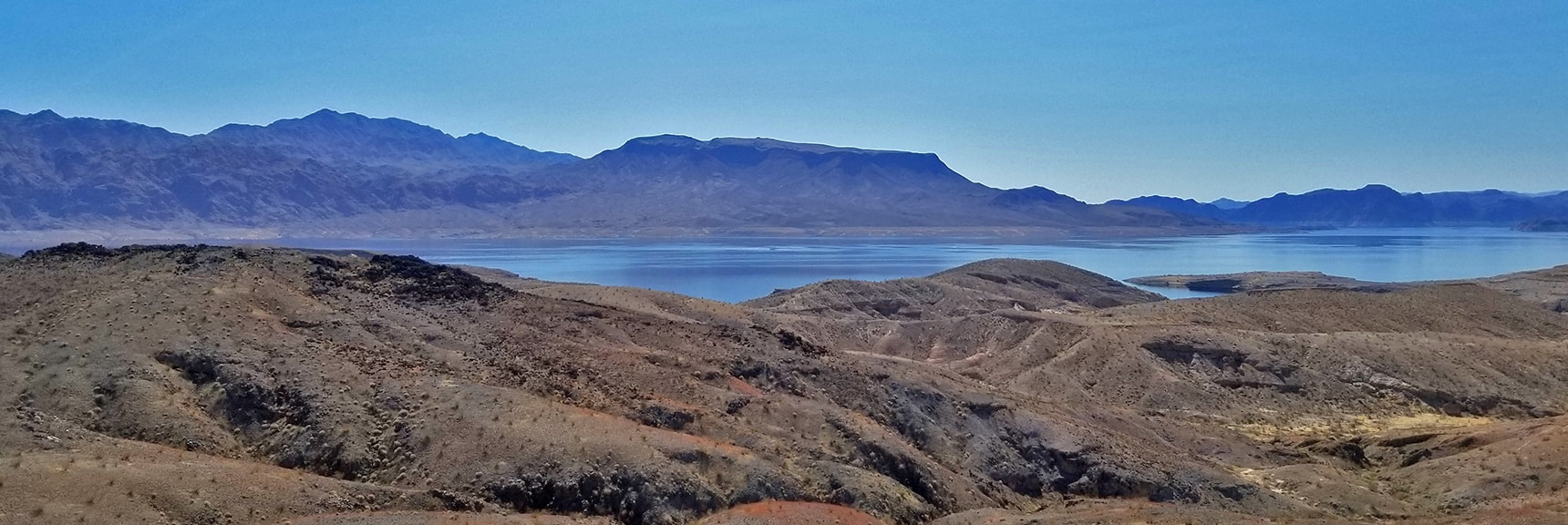 Black Mountains, Fortification Hill and Lake Mead from Callville Summit Area | Callville Summit Trail | Lake Mead National Recreation Area, Nevada