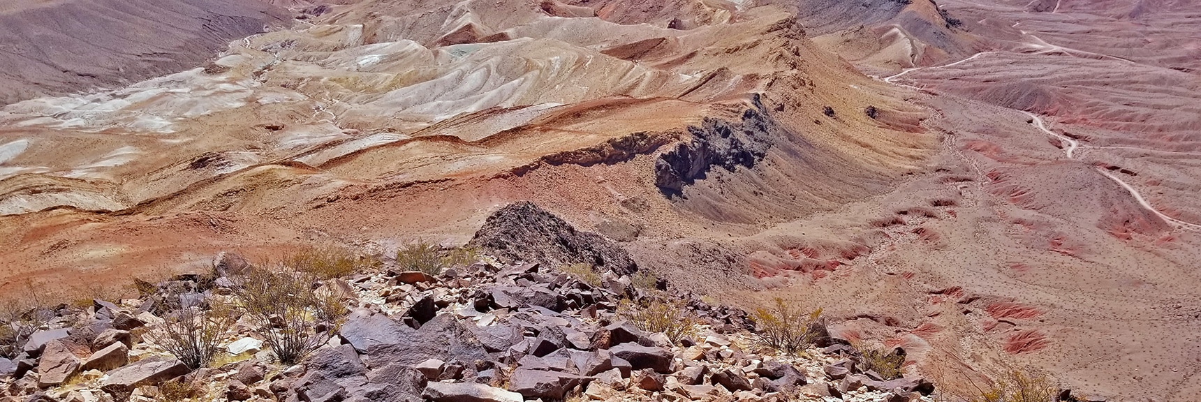 View Down South Ridge from the Summit | Lava Butte | Lake Mead National Recreation Area, Nevada