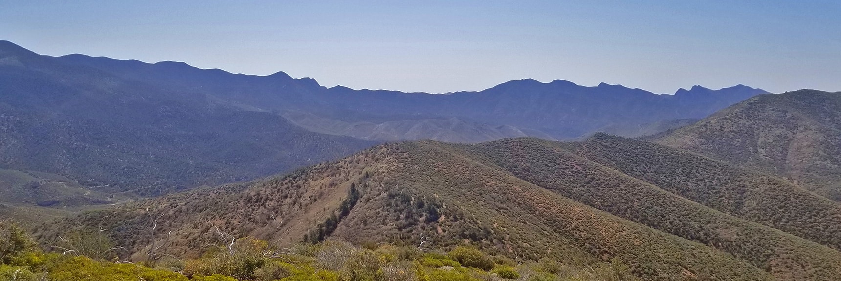 Lovell Canyon and Wilson Ridge Viewed from Sexton Ridge Approach Ridge | Griffith Peak Southern Approach from Sexton Ridge Above Lovell Canyon, Nevada