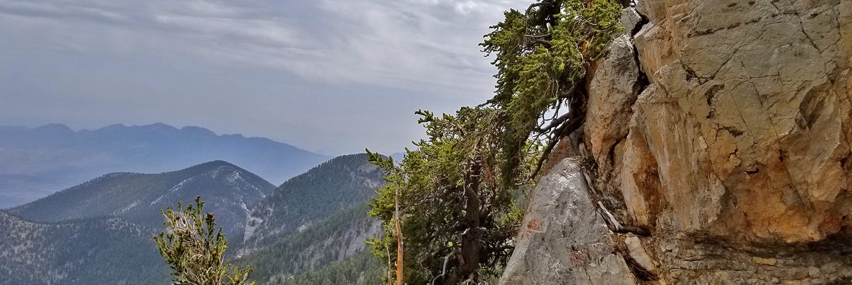 La Madre Mountain & Devil's Slide Faintly In Distance Behind Fletcher Peak | Mummy Mountain NE Cliffs Descent | Mt Charleston Wilderness | Spring Mountains, Nevada