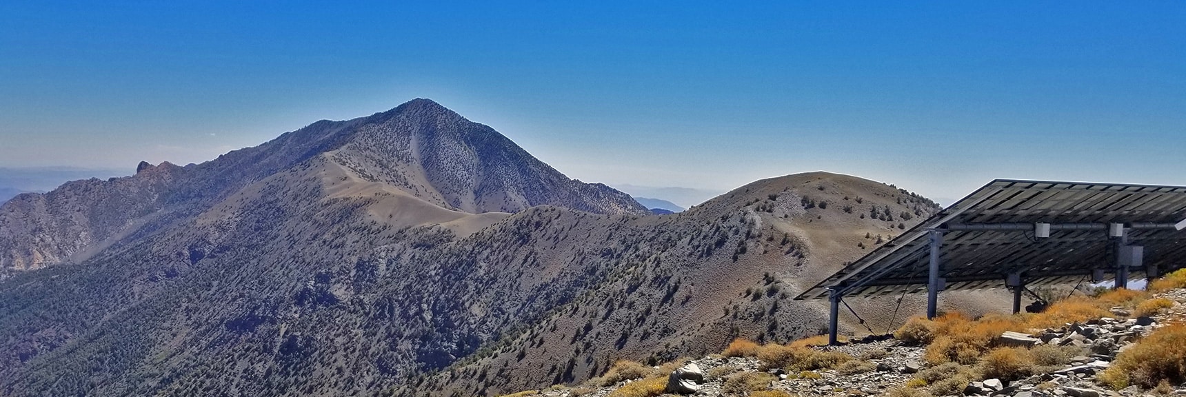 Bennett Peak and Telescope Peak Viewed from Rogers Peak Summit | Telescope Peak Summit from Wildrose Charcoal Kilns Parking Area, Panamint Mountains, Death Valley National Park, California