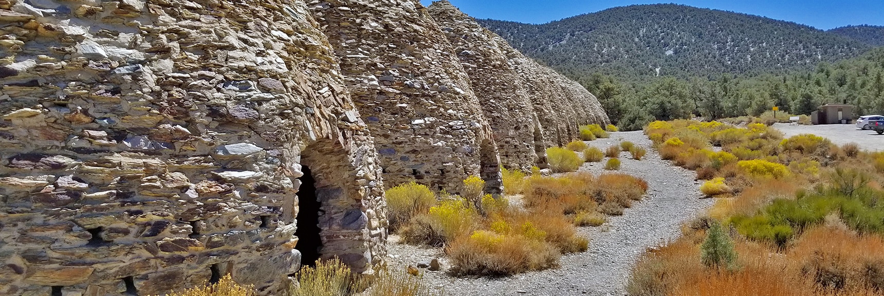 Arrival at Wildrose Charcoal Kilns (Front View from Trailhead) at End of Adventure | Wildrose Peak | Panamint Mountain Range | Death Valley National Park, California