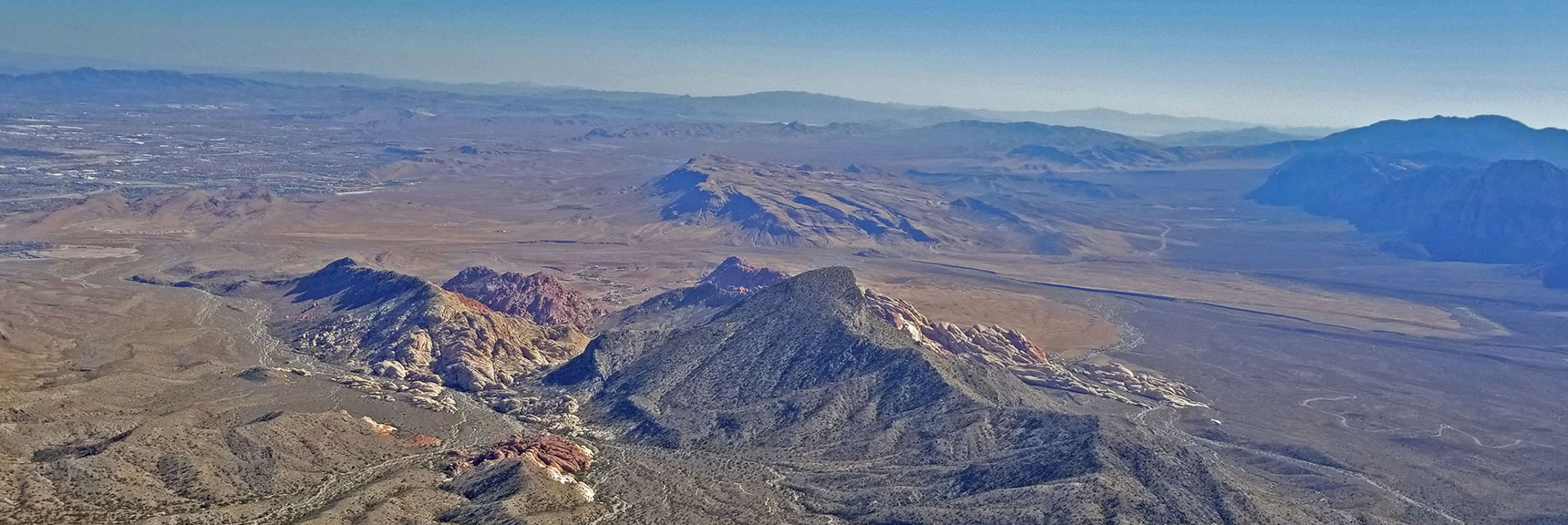 Calico Basin, Turtlehead Peak and Red Rock Park from La Madre Mt Summit | La Madre Mountain,, El Padre Mountain, Burnt Peak | La Madre Mountains Wilderness, Nevada